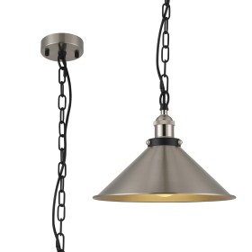 Damien-Satin Nickel Ceiling Lights Deco Single Pendant
